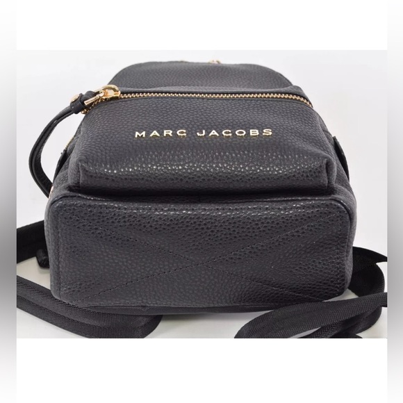 Marc Jacobs New Mini Pebbled Black Leather Adjustable Backpack Purse - Picture 8 of 15